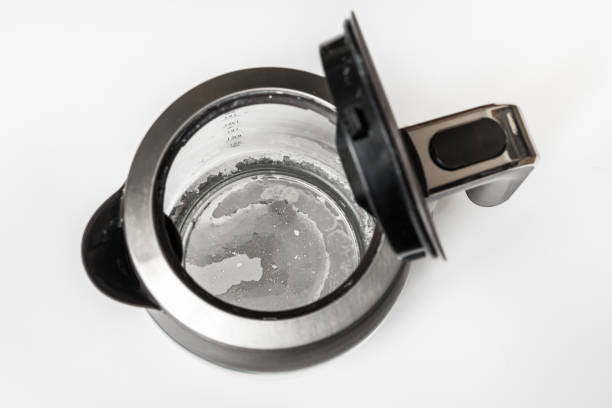istock Lime scale at the bottom of kettle - hard water concept 1130662286
