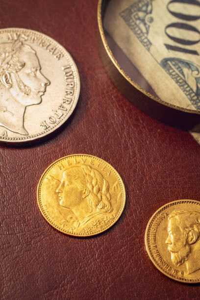 istock Antique coins closeup 1130664562