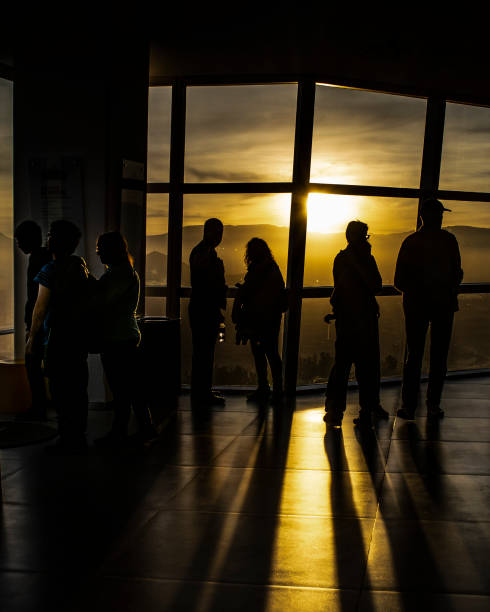 istock People at Modern Tower Viewpoint, Santiago de Chile 1130668110