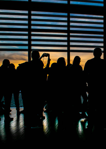 istock People at Modern Tower Viewpoint, Santiago de Chile 1130668161