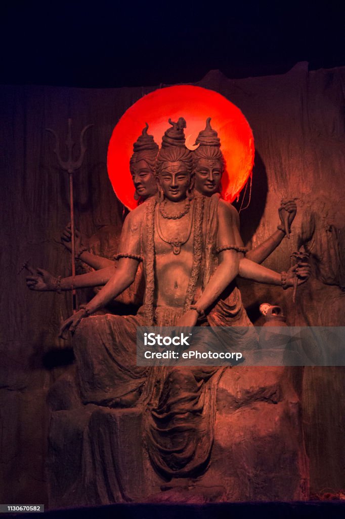 Beautiful Sculpture Of Lord Dattatreya During Ganpati Festival Pune Stock  Photo - Download Image Now - iStock