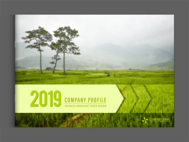 templat desain sampul laporan tahunan perusahaan brosur poster perusahaan profil katalog selebaran selebaran majalah. gambar sampel elemen desain halaman sampul lanskap dengan gradient mesh. - desain-dokumen ilustrasi stok