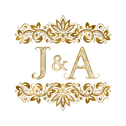 J And A Vintage Initials Symbol The Letters Are Surrounded By Ornamental Elements Wedding Or Business Partners Monogram In Royal Style Stock Illustration - Download Image Now - iStock J And A Vintage Initials Symbol The Letters Are Surrounded By Ornamental Elements Wedding Or Business Partners Monogram In Royal Style Stock Illustration - Download Image Now - iStock