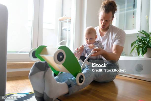 Father And Son Playing Stock Photo - Download Image Now - 12-17 Months, 30-39 Years, Adult