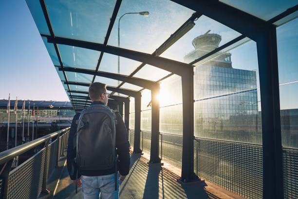 istock Airport at sunset 1130673753