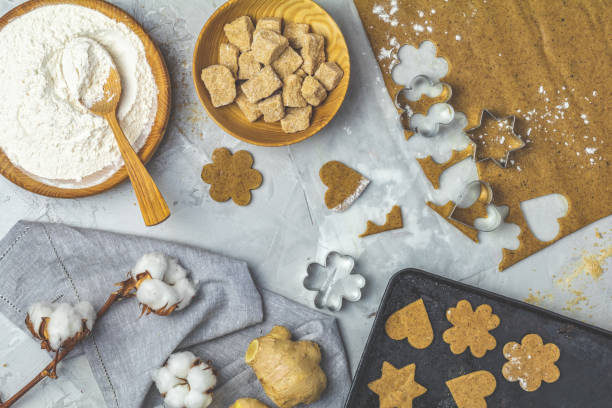 istock Ingredients for ginger cookies. Dough for baking 1130674141