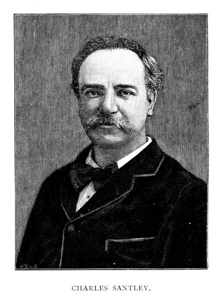 istock Victorian black and white engraved portrait of Mr Charles Santley English baritone b Liverpool; 19th century singers and performers; English Illustrated 1892 1130675000