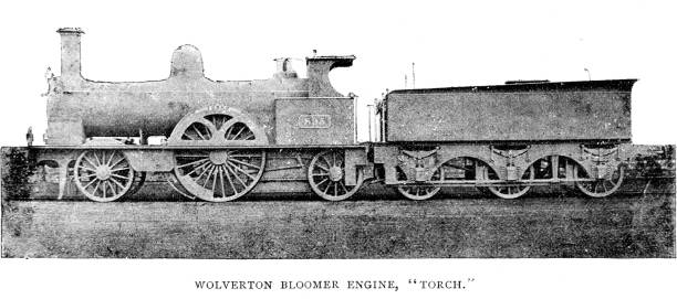 istock Victorian black and white engraving of Torch Wolverton Bloom steam engine; London & North-West Locomotive Works Crewe; English Illustrated 1892 1130675005