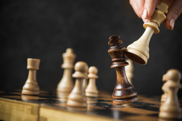 istock The last and winning move in a chess game 1130677888