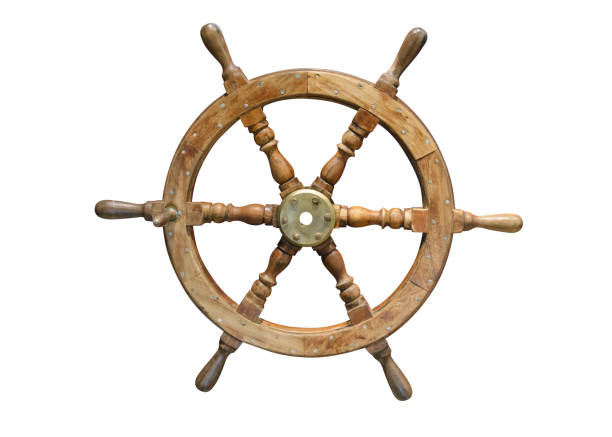 istock wooden steering wheel isolated on white background 1130680507
