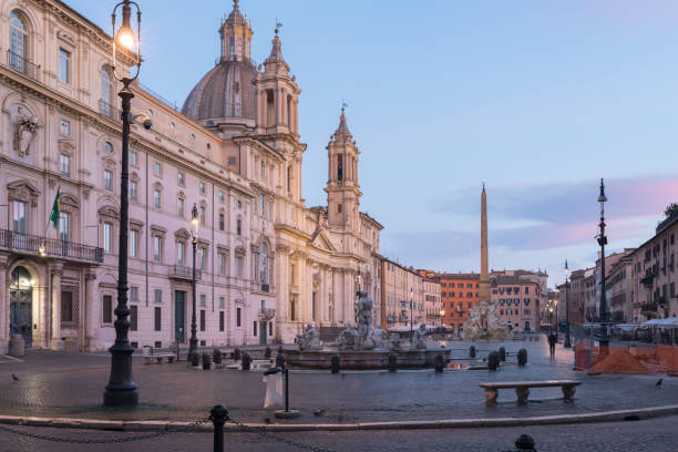istock Piazza Navona and Sant`agnesse church. 1130690547