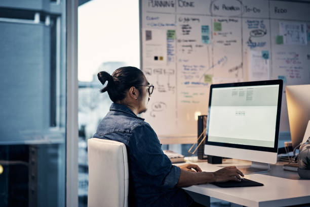 istock Working hard to beat his deadline 1130691601