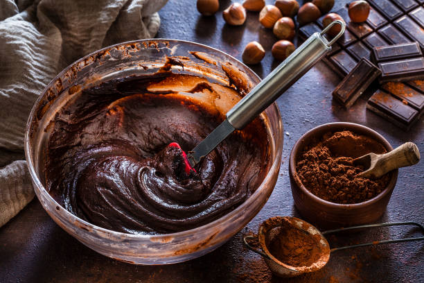 istock Mixing bowl filled with homemade chocolate  dough 1130692147