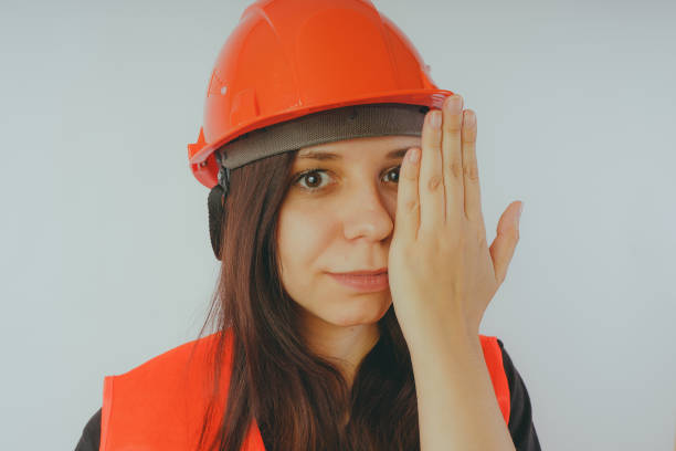 istock Girl construction worker, road worker or longshoreman 1130699242
