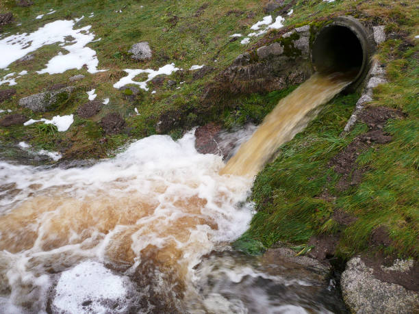 istock Polluted water from a factory 1130700026