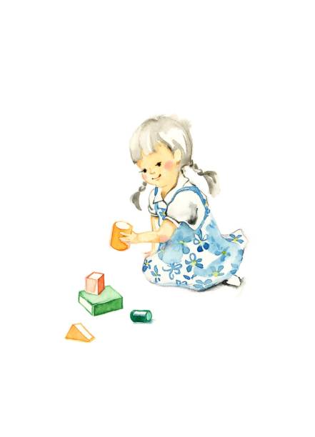 The child who plays by building blocks The child who plays by building blocks
My younger sister 立方体 stock illustrations