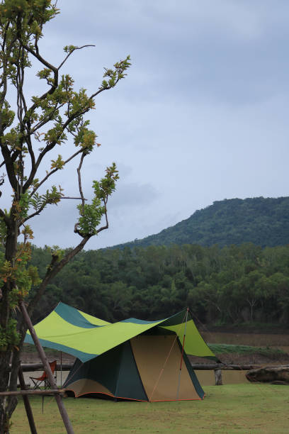 istock Camping tent in tropical forest 1130703759