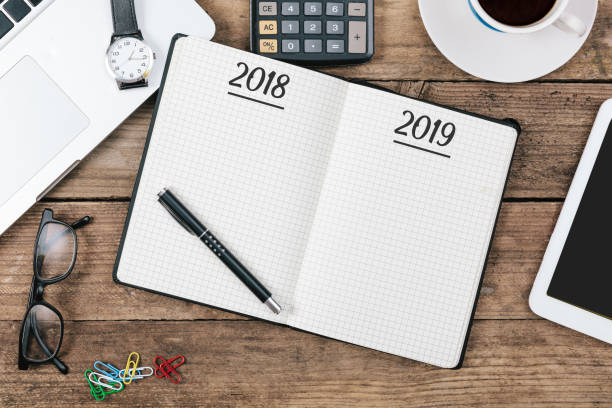 istock High Angle View Of New Year By Personal Accessories On Table 1130703914