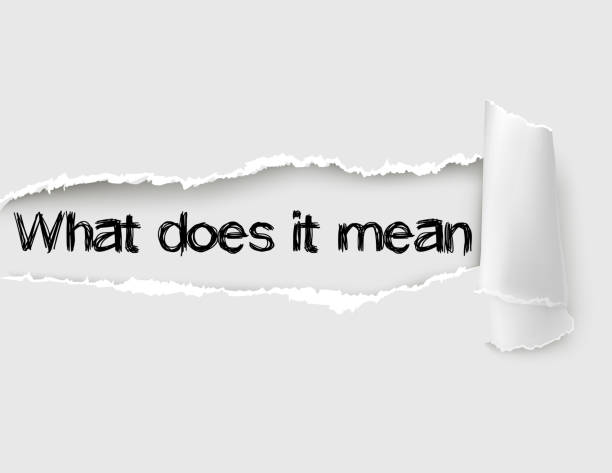 istock The text What does it mean written under the curled piece of White torn paper 1130712271