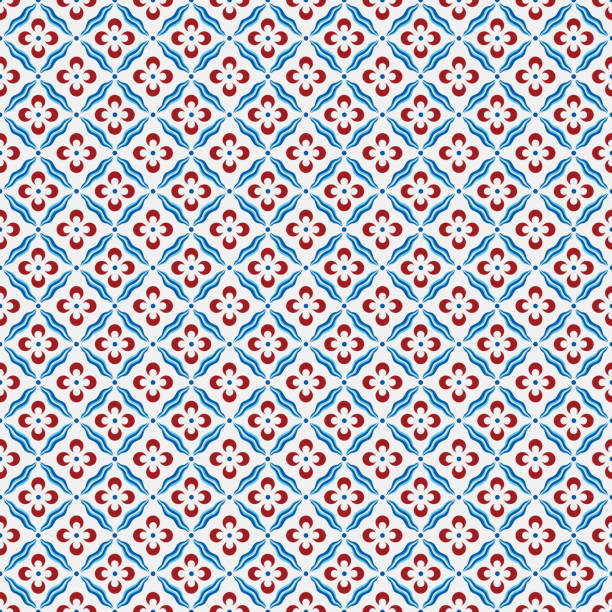 전통적인 오스만 cintemani 완벽 한 패턴 - andalusia architecture tile built structure stock illustrations