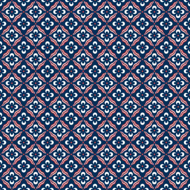 Vector illustration of Traditional Ottoman Cintemani Seamless Pattern