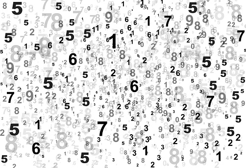 numbers flowing pattern design background