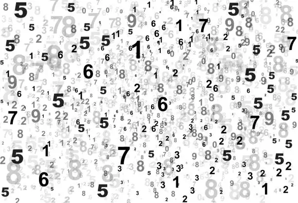 Vector illustration of numbers pattern