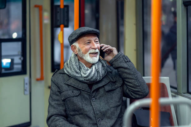 istock Mature Man Riding In A Bus 1130715720