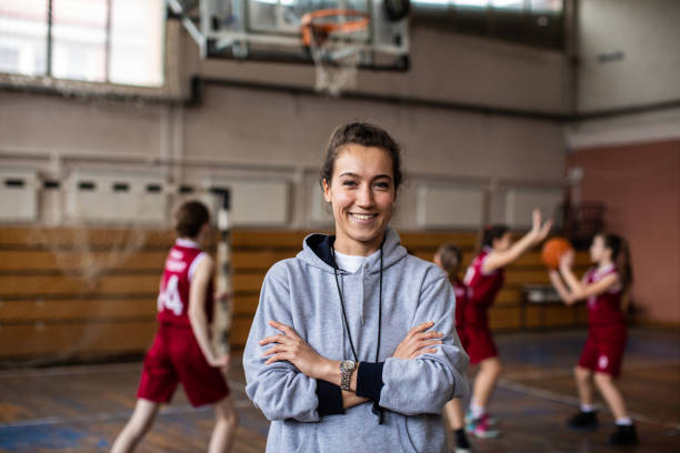 istock Confident female basketball coach 1130718824