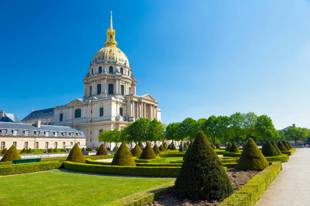 Invalides Cathedral in Paris, France stock photo