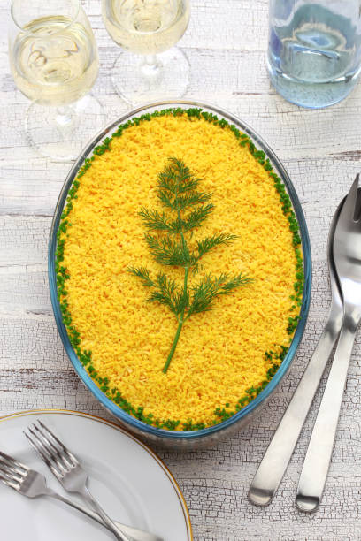 istock mimosa salad, mimosa day dinner 1130727303