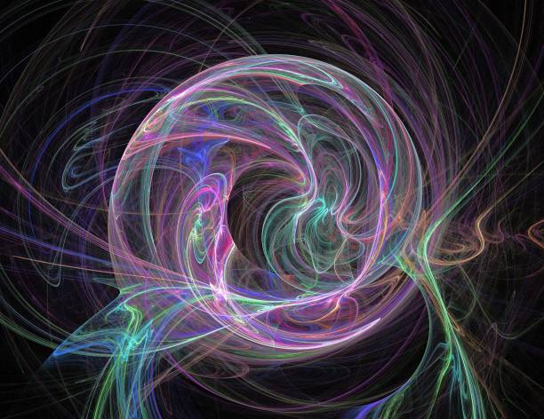 istock image of one Digital Fractal on Black Color 1130727475