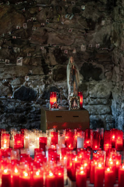 istock sanctuary with virgin and candles 1130729776