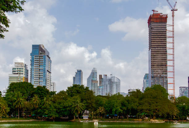 istock High-rise buildings beside the park 1130732684