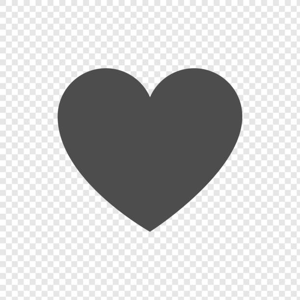 Heart Icon In Flat Design On Transparent Background Heart Icons Stock  Illustration - Download Image Now - iStock
