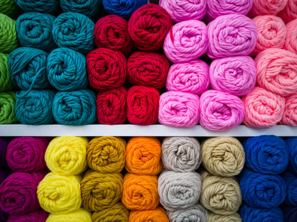 istock Wool balls of different colors 1130734533