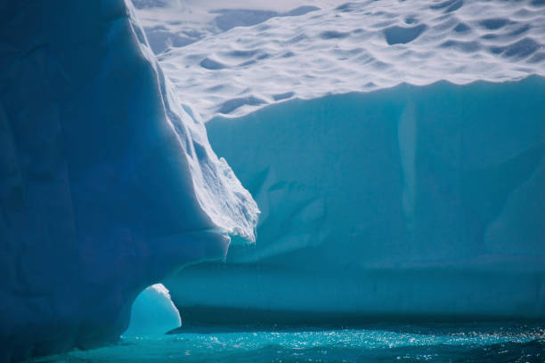 istock Blue glacier as background 1130735980