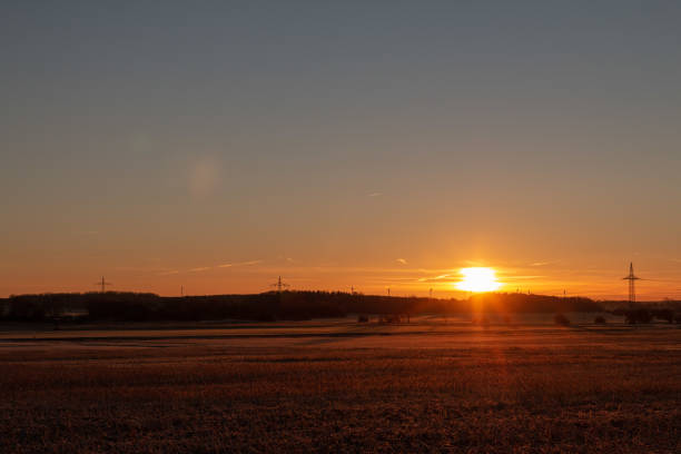 istock Sunrise or sunset in the countryside 1130737363