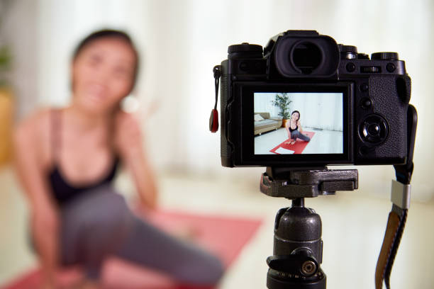 istock Female blogger has her own video channel 1130737718
