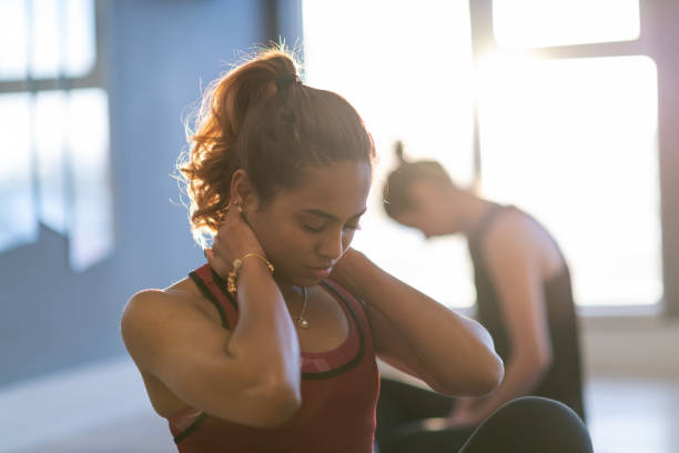 istock Fit woman stretching 1130740416
