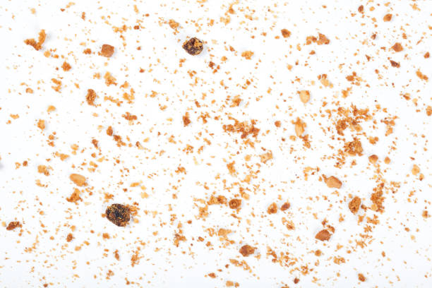istock Background of Cookie scraps isolated on white background. 1130744577