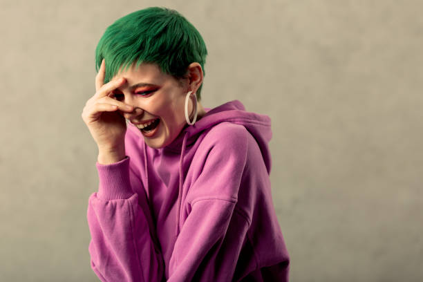 istock Delighted positive happy woman touching her forehead 1130746603