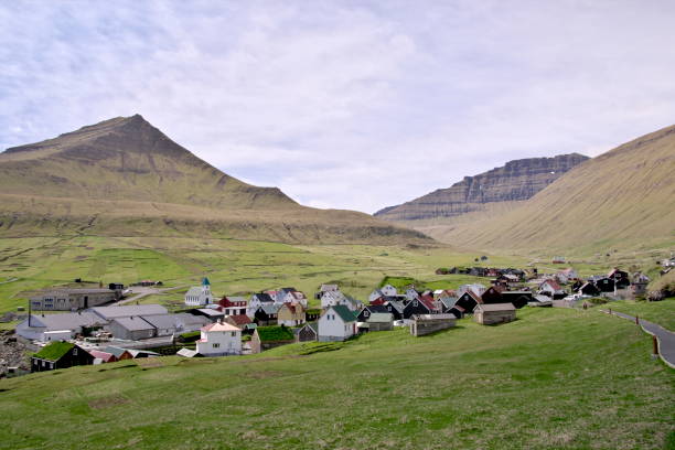 istock Faroese landscape with idyllic village Gjogv 1130747850