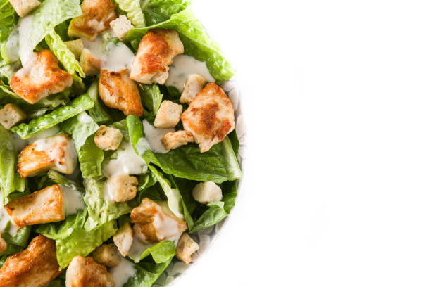 istock Caesar salad with lettuce,chicken and croutons 1130747955