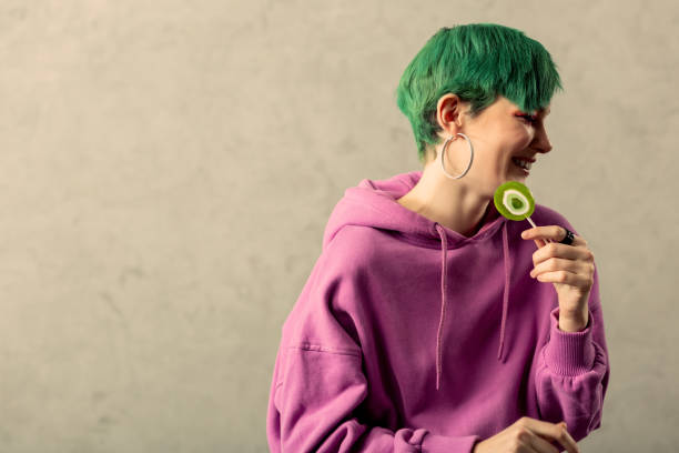 istock Positive nice woman turning her head aside 1130748309