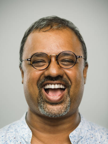 Real Indian Mature Man With Very Excited Expression Laughing Stock Photo -  Download Image Now - iStock