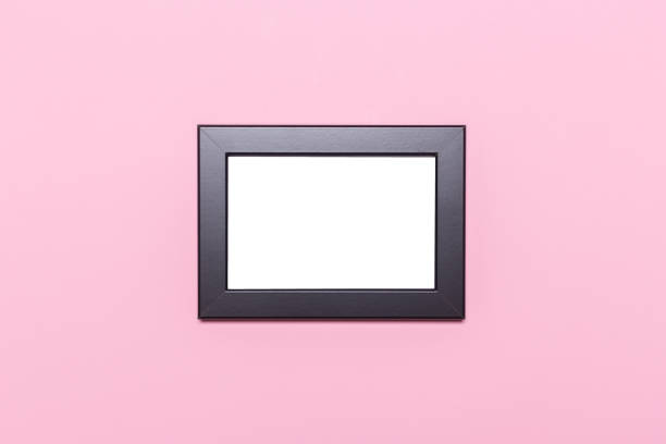 istock skandinavian blank frame on a pastel pink background 1130755695