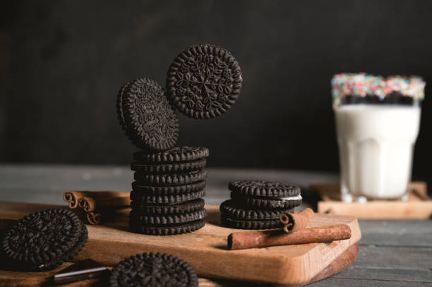 istock Chocolate cookies with cream 1130756984