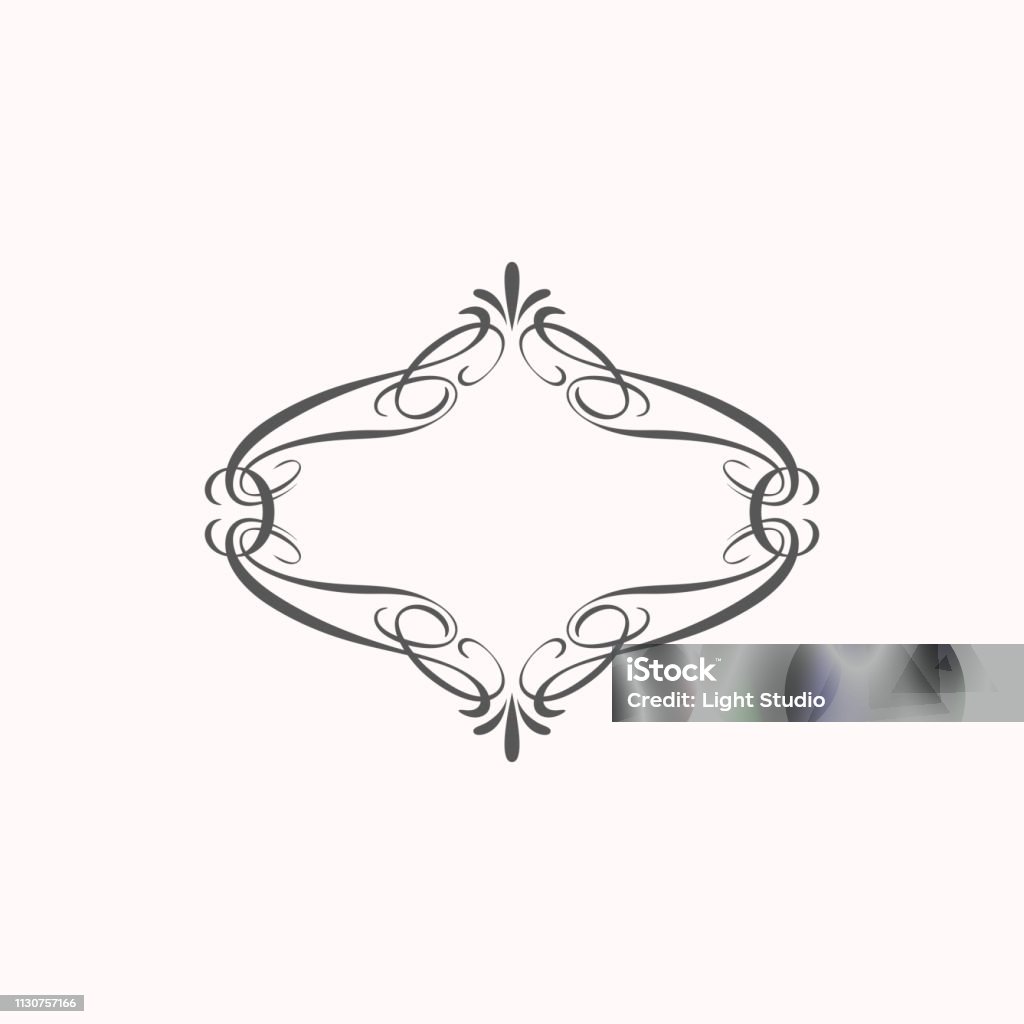 Calligraphic Border Elements decorative calligraphic elements border corner style classic elegant look and luxury feel Antique stock vector