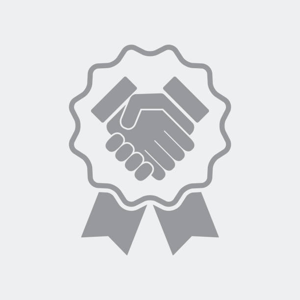 ilustrações, clipart, desenhos animados e ícones de ícone oficial do símbolo do agreemet - stability agreement handshake human hand